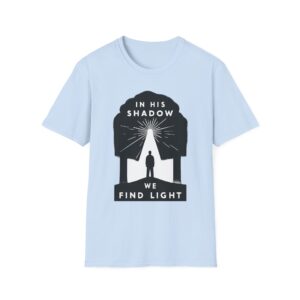 Inspirational Christian T-Shirt — "In His Shadow We Find Light" Faith Tee
