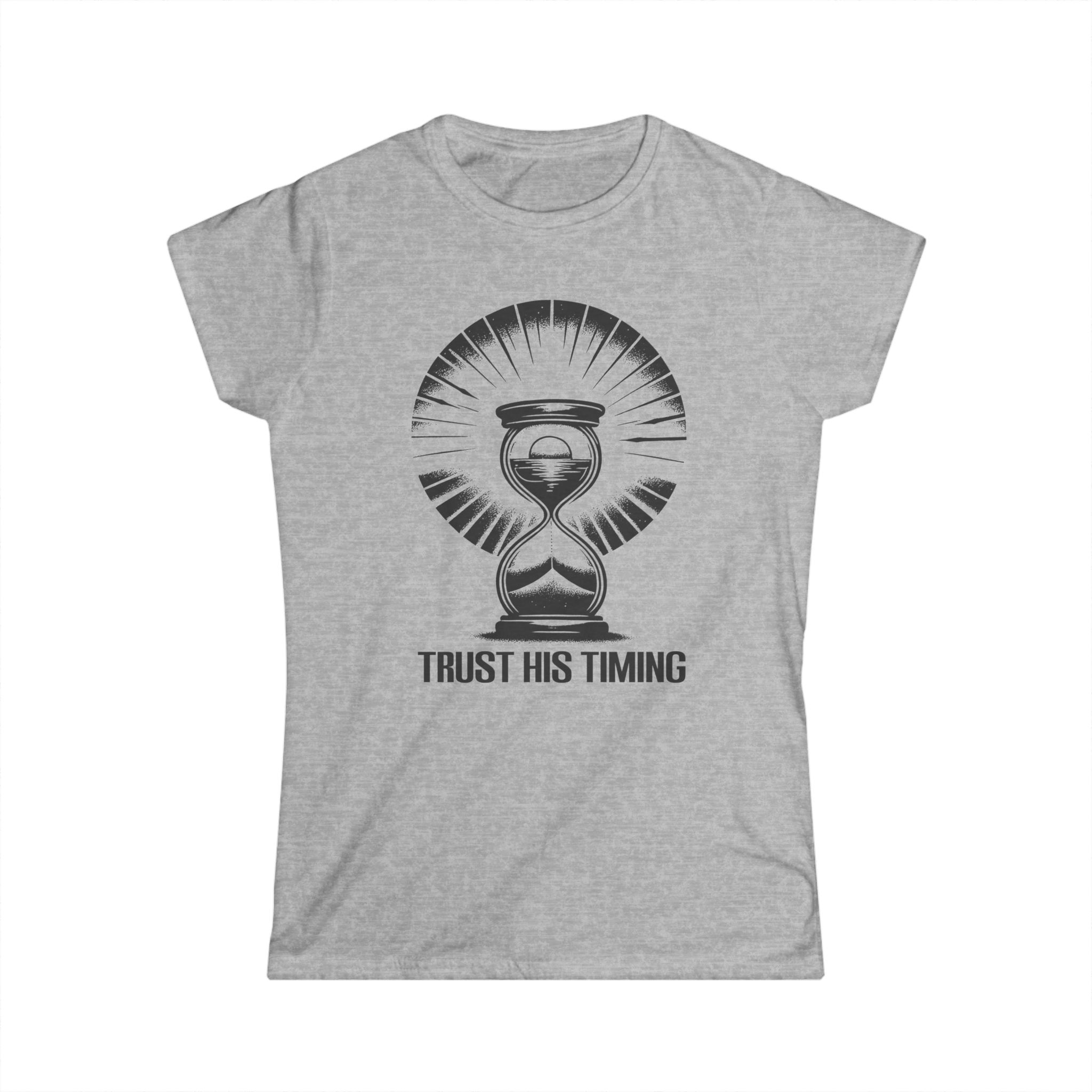 Trust His Timing T-Shirt — Inspirational Hourglass Graphic Tee - Image 7