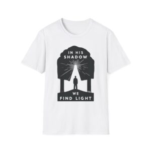 Inspirational Christian T-Shirt — "In His Shadow We Find Light" Faith Tee