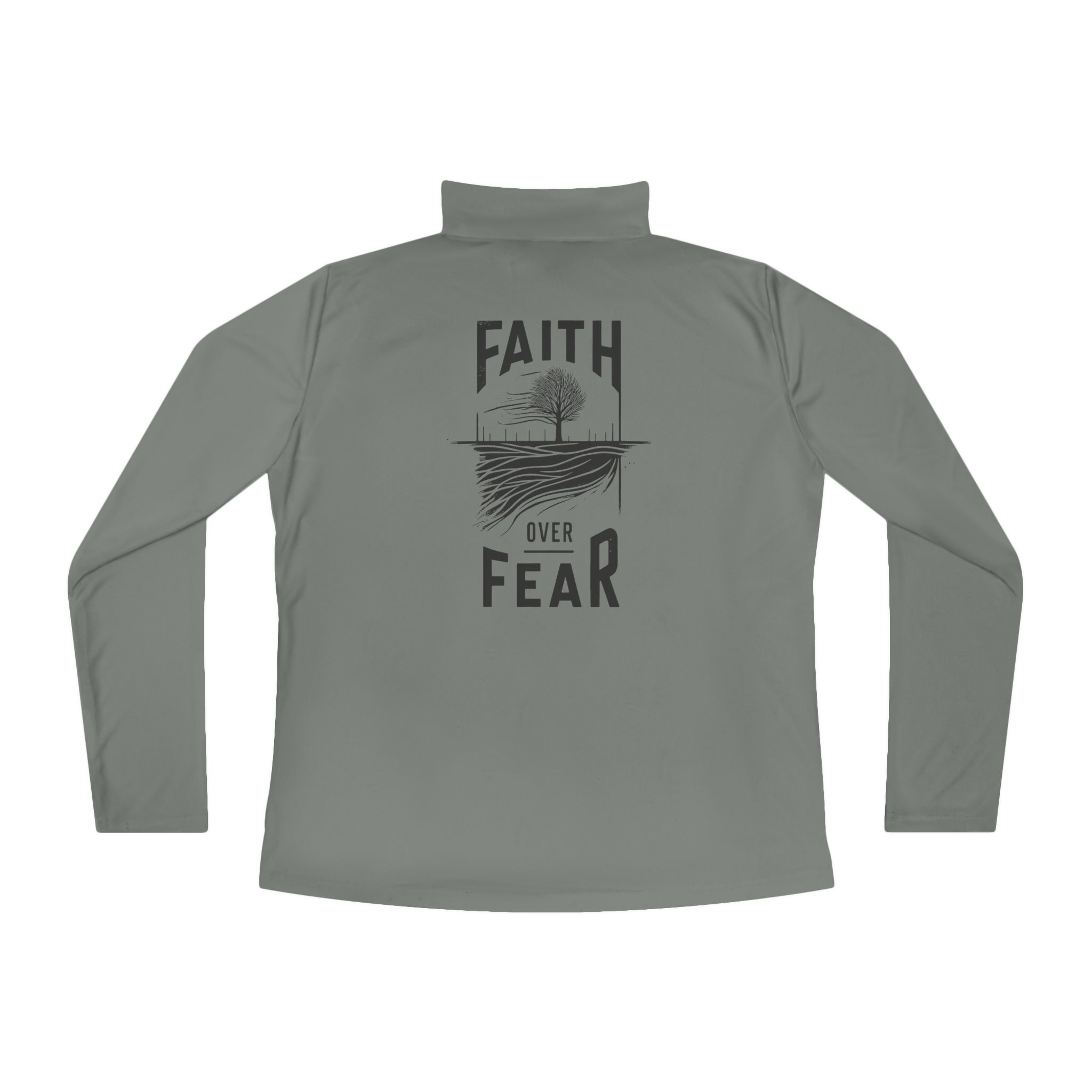 Faith Over Fear Ladies' Quarter-Zip Pullover - Image 11