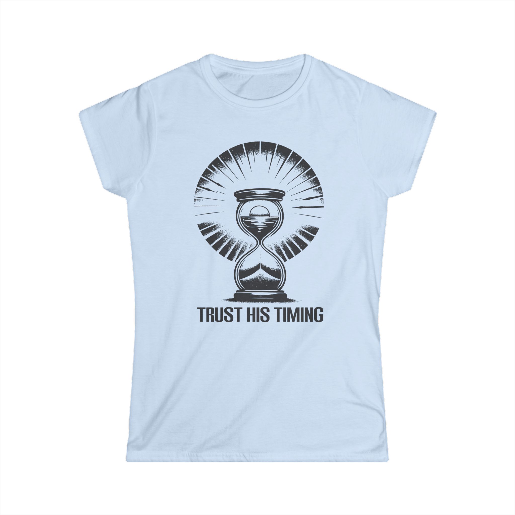 Trust His Timing T-Shirt — Inspirational Hourglass Graphic Tee - Image 22