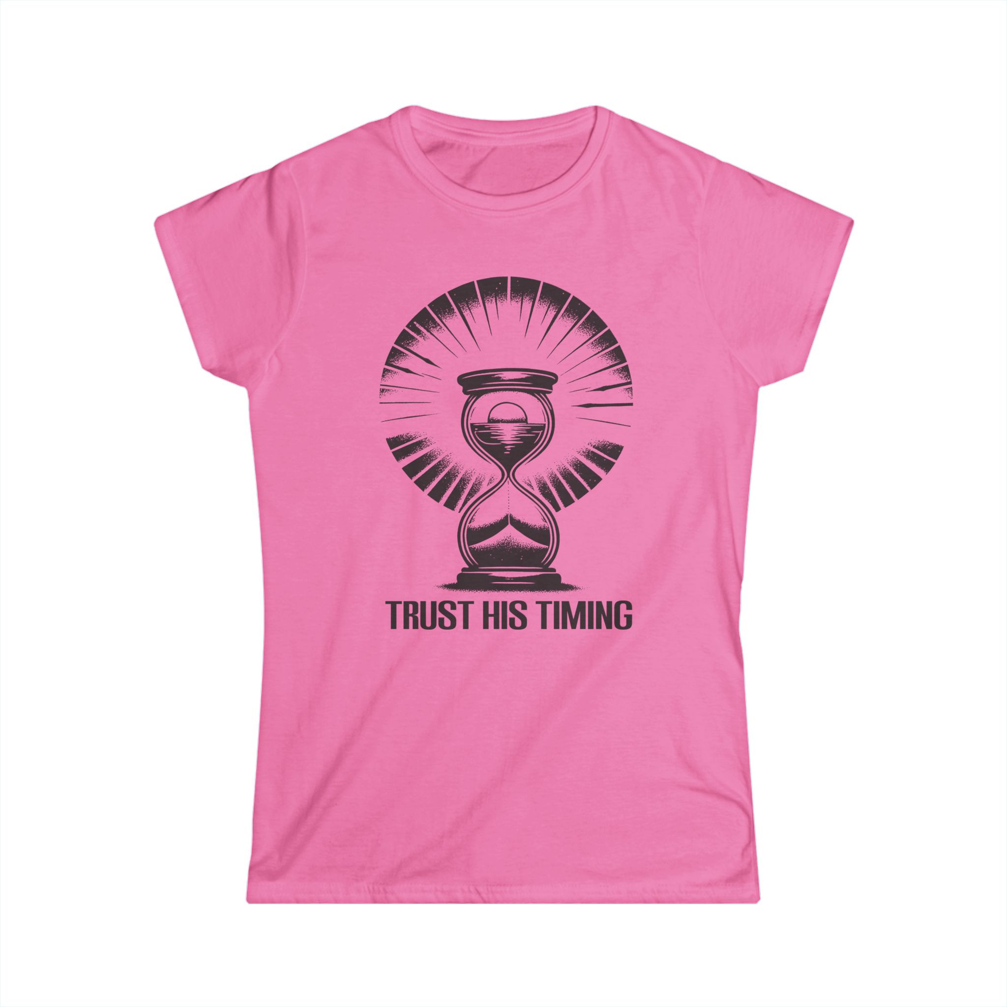 Trust His Timing T-Shirt — Inspirational Hourglass Graphic Tee - Image 40